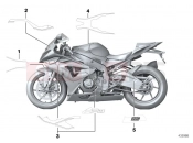 Stick-on label - BMW Motorrad HP4 (0D01, 0D11) 2011