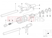 BMW Motorrad BMW 2002 R-Models 4V R 850 R 94 (0401,0406) 5-speed transmission - gearshift