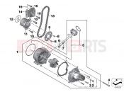 BMW Motorrad BMW 2014 S models S 1000 RR 15 (0D10,0D21) Water/oil pump