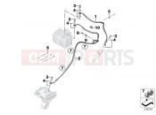 BMW Motorrad BMW 2014 S models S 1000 RR 15 (0D10,0D21) Brake pipe rear ABS