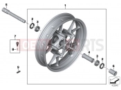 BMW Motorrad BMW 2014 S models S 1000 RR 15 (0D10,0D21) Cast rim, front