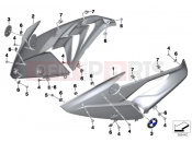 BMW Motorrad BMW 2014 S models S 1000 RR 15 (0D10,0D21) Fairing side section, front