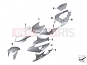 BMW Motorrad BMW 2014 S models S 1000 RR 15 (0D10,0D21) Primed parts