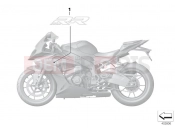 BMW Motorrad BMW 2014 S models S 1000 RR 15 (0D10,0D21) Adhesive label, side trim panel