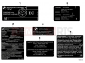 BMW Motorrad BMW 2014 S models S 1000 RR 15 (0D10,0D21) Labels for Canada