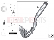 BMW Motorrad BMW 2014 S models S 1000 RR 15 (0D10,0D21) HP Titanium exhaust system