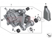 Right-angle gearbox, rear - BMW Motorrad R 1200 RS (0A05, 0A15) 2014