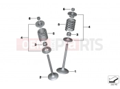 Valves with springs - BMW Motorrad C 650 Sport 16 (0C04, 0C14) 2014