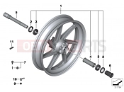 Forged wheel, front - BMW Motorrad HP4 (0D01, 0D11) 2012