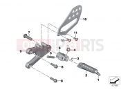 Footrest, front - BMW Motorrad HP4 (0D01, 0D11) 2012