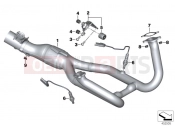 BMW Motorrad BMW 2015 R-Models K5x R 1200 RS (0A05, 0A15) Exhaust manifold