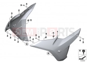 BMW Motorrad BMW 2015 R-Models K5x R 1200 RS (0A05, 0A15) Fairing side panels