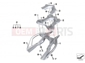 BMW Motorrad BMW 2015 R-Models K5x R 1200 RS (0A05, 0A15) Bracket f top case