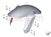 BMW Motorrad BMW 2015 R-Models K5x R 1200 RS (0A05, 0A15) Front wheel fender