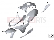 BMW Motorrad BMW 2015 R-Models K5x R 1200 RS (0A05, 0A15) Primed parts
