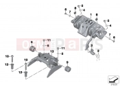 BMW Motorrad BMW 2015 R-Models K5x R 1200 RS (0A05, 0A15) Seat bench locking system