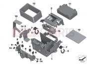 BMW Motorrad BMW 2015 R-Models K5x R 1200 RS (0A05, 0A15) Battery tray
