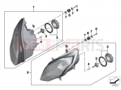 BMW Motorrad BMW 2015 R-Models K5x R 1200 RS (0A05, 0A15) Headlight