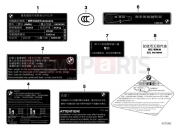 BMW Motorrad BMW 2015 R-Models K5x R 1200 RS (0A05, 0A15) Labels for China