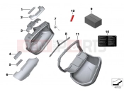 BMW Motorrad BMW 2015 R-Models K5x R 1200 RS (0A05, 0A15) Single components for Touring case