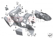 BMW Motorrad BMW 2015 C-Models C evolution (0C03) Leg shield, storage compartment