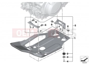 BMW Motorrad BMW 2017 F models K8x F 850 GS (0B09, 0B19) Engine skid plate aluminum