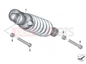 BMW Motorrad BMW 2017 F models K8x F 850 GS (0B09, 0B19) Spring strut, ESA, rear