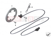 BMW Motorrad BMW 2017 F models K8x F 850 GS (0B09, 0B19) Front wheelspeed sensor