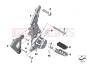 BMW Motorrad BMW 2017 F models K8x F 850 GS (0B09, 0B19) Footrest plate/footrest front right