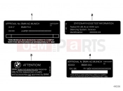 BMW Motorrad BMW 2017 F models K8x F 850 GS (0B09, 0B19) Labels for Australia