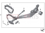 BMW Motorrad BMW 2017 F models K8x F 850 GS (0B09, 0B19) Footbrake lever, adjustable