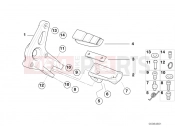 BMW Motorrad BMW 1999 R-Models 4V R 850 R 02 (0428) Footpeg plate/Front footpeg