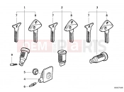 BMW Motorrad BMW 1999 R-Models 4V R 850 R 02 (0428) Lock cylinder/key/code