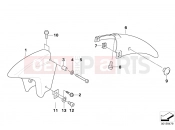 BMW Motorrad BMW 2000 R-Models 4V R 850 RT 96 (0412) Front mudguard