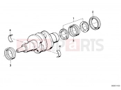 Crankshaft mounting - BMW Motorrad R 65 RT SF 1987