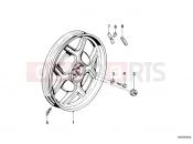 Cast rim, rear - BMW Motorrad R 100 RT 1990