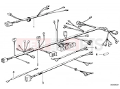 Wiring harness/chassis/engine/tail light - BMW Motorrad R 80 ST 1982