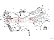 BMW Motorrad BMW CLASSIC 1982 R-Models 2V R 100 RT Painted parts 520 amazonicgrün