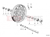 BMW Motorrad BMW CLASSIC 1982 R-Boxer R45T Front silver cast iron rim/dial shaft