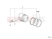 Piston, single components - BMW Motorrad R 80 RT 1983