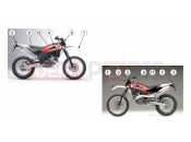 TRANSFERS (TE - WHITE/RED) - Husqvarna SM-TE 610 2009