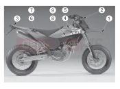 TRANSFERS (SM - BLACK) - Husqvarna SM-TE 610 2009