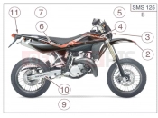 TRANSFERS R/B (SMS) - Husqvarna SMS-WRE 125 2007