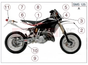 TRANSFERS B/W (SMS) - Husqvarna SMS-WRE 125 2007