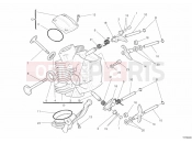 DUCATI Hypermotard 1100 EVO HORIZONTAL CYLINDER HEAD » VALVE DRIVE