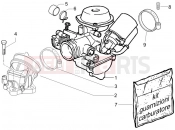PIAGGIO Beverly 125 Carburettor, assembly - Union pipe