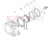 Cylinder-piston-wrist pin unit - Piaggio Beverly 125 Sport 2007