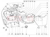 PIAGGIO Beverly 250 ie Front glove-box - Knee-guard panel