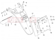 Rear cover - Splash guard - Piaggio Beverly 300 ie Tourer 2015