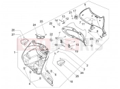 Front glove-box - Knee-guard panel - Piaggio Beverly 400 ie Tourer 2009
